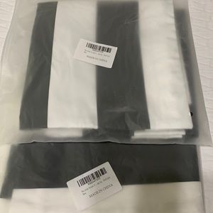 Black and white striped pillow covers. 18x18